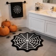thumbnail image 4 of Antqov Halloween Door Mat, 24x24" Non Slip Washable Spider Web Bath Mat Soft Absorbent Halloween Bathroom Rug for Home Bathroom Decor, 4 of 6