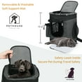 thumbnail image 3 of Medium Pet Travel Backpack Carrier for Dogs Cat Animal Puppy, Breathable Mesh Net Removable Sherpa Bed Outdoor Carrier f, 3 of 7