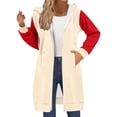thumbnail image 3 of Jsaierl Women's Long Color Block Zip Up Hoodies Sweatshirts with Drawstring Pockets Casual Fall Travel Tops S-2XL, 3 of 7