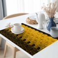 thumbnail image 3 of Abstract Watercolor Placemat of 1 PC, Geometric Cube Pattern Table Mats Washable Heat-Resistant Non-Slip Place Mats for Kitchen Dinner Table Indoor Outdoor Decor,13x19 Inch Yellow, 3 of 9
