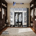thumbnail image 3 of Organizador Armario Plastico Ropa 16 Cubos Negro Practiksa, 3 of 4