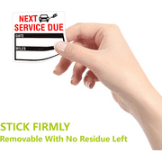 150 PCS Car Oil Change Sticker Auto Service Reminder Roll, Clear Window Lite Stock 150 Labels Next Service Due Sticker, Removable Vinyl Stickers, 2 x 2 inches
