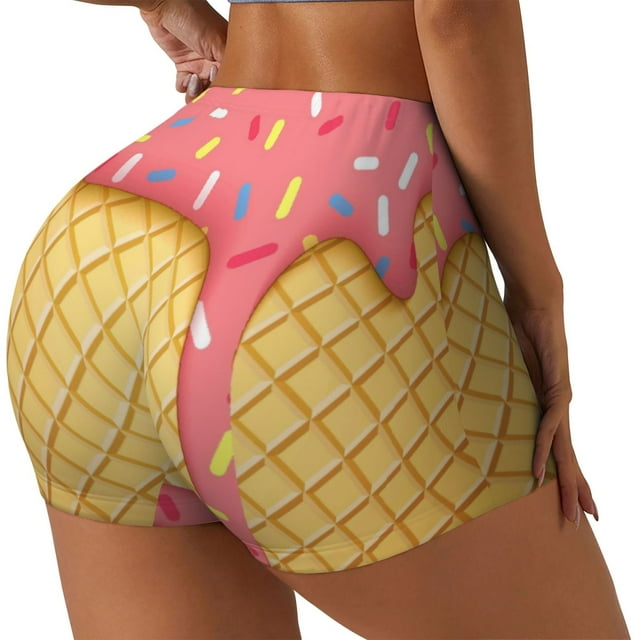 Fotbe Shorts Sin Costuras – Shorts Deportivos de Cintura Alta para Mujer, Elásticos para Gimnasio, Yoga, Running o Ciclismo-Small