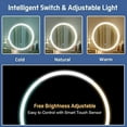 Vanity Set with Lighted Mirror 3 Color Touch Screen Dimming Mirror