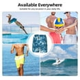 thumbnail image 6 of Haiem Blue Tie Dye Mens Swim Trunks with Compression Liner 2 in 1 Swimming Shorts Stretch Swimwear Quick Dry,Board Shorts-Large, 6 of 9