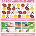 thumbnail image 2 of Paquete de 30 tarjetas Dreampark para el día de San Valentín con pelotas deportivas para niños, 2 of 7