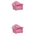 thumbnail image 3 of Tholdsy Sofá individual en miniatura - Sillón individual de aplicación amplia Buen regalo Sillón portátil de poliéster Individual Checker inspector 2piezas, 3 of 4