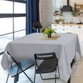 thumbnail image 2 of PiccoCasa Square Polyester Tablecloth for Indoor Outdoor 55x55 Inches Gray, 2 of 7