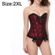 thumbnail image 2 of Top de corsé de encaje para mujer, tallas grandes, corsés y bustiers, lencería floral - Rojo, 2 of 5