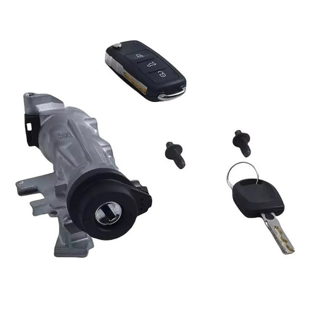 QJUHUNG Ensemble d'Interrupteur d'Allumage pour VW Jetta 06-18 Ajustement Direct pour Télécommande Clé Coque Accessoire de Réparation Ensemble d'Allumage