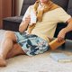 thumbnail image 5 of Fotbe Butterflies Skull Bows Pantalones Cortos de Pijama para Hombre, Ropa de Dormir, Pantalones de Pijama Cortos para Hombre-Large, 5 of 6