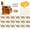 20 hex jars with bags, variant on 60 Pack 1.5oz Glass Honey Jars with Dipper - Gold Lids, Bee Pendants, Jutes, Thank You Cards, Gift Bags and Stickers- Perfect for Baby Shower Favors and Wedding Favors