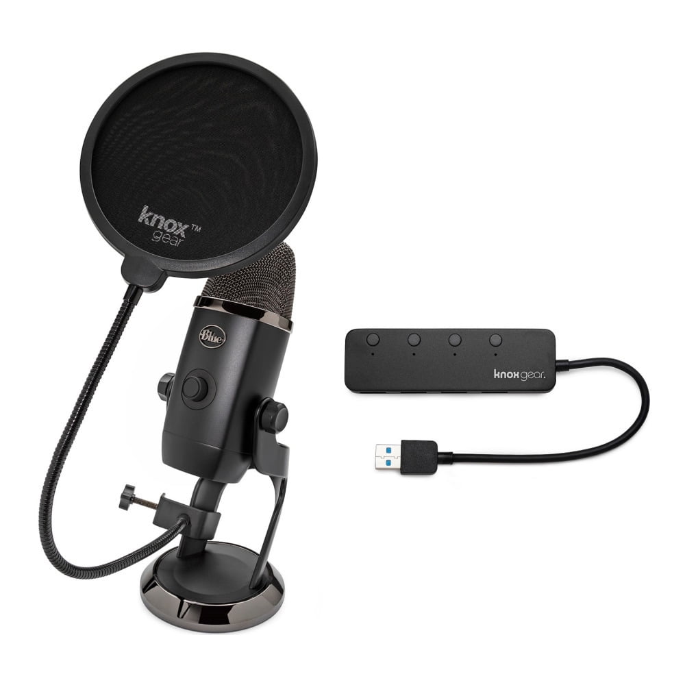 Blue Microphones Yeti X USB Mic Bundle with Knox Pop Filter and 4 