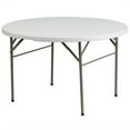 thumbnail image 1 of Pemberly Row Table Pliante Ronde en Granit à Deux Volets de 60,5 Po, Blanche, 1 of 4