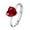 Red, variant on Birthday Jewelry Gift for Women, Lady's Heart Ring Heart Shaped Zircon Ring For Women Fashion Accessory