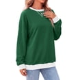 thumbnail image 2 of Fantaslook Color Block Sweatshirts for Women Crewneck Long Sleeve Oversized Pullover Tops Casual Fall Outfits, 2 of 8