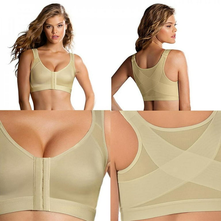 Feiona-Women’s Front Closure Bra Post-Surgery Posture Corrector Shaper Tops  with Breast Support Band Posture Corrector Lift Up Bra