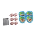 thumbnail image 3 of Juego de lanzar y atrapar pelotas para niños, juego de ocio para patio trasero exterior azul con rugby, 3 of 9