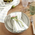 thumbnail image 3 of Martha Stewart Daisy Stripe Napkin Set 4-Pack, Grey/Yellow, 19"x19", 3 of 9