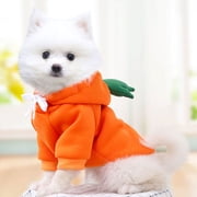Winter Warm Plush Dog Hoodie, Carrot‑Shaped Pet Cosplay Outfit for Small Dogs