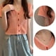 thumbnail image 4 of Camiseta de manga corta con escote en V y botones para mujer: top de punto rosa, talla única (se adapta a entre 39 y 60 kg) Summer Chic, 4 of 8