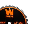 thumbnail image 2 of Wen BL1280 12-Inch 80-Tooth Fine-Finish Professional Woodworking Saw Blade for Miter Saws and Table Saws, 2 of 4