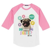 Personalized Youth Doug The Pug Donuts Pink Sports Jersey