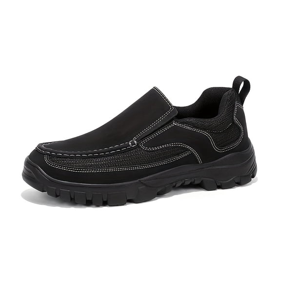 Men's Slip-On Loafers - Lightweight Breathable Casual & Business Casual Shoes Minimalist Shoe Style Flexible Interior with Cushioned EVA Sole, Low-Top Design, Tan Color, Extended Sizes, Comfy Shoes,