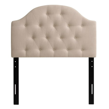 Beige Diamond Button Tufted Fabric Arched Panel Headboard, Single/Twin - Walmart.com