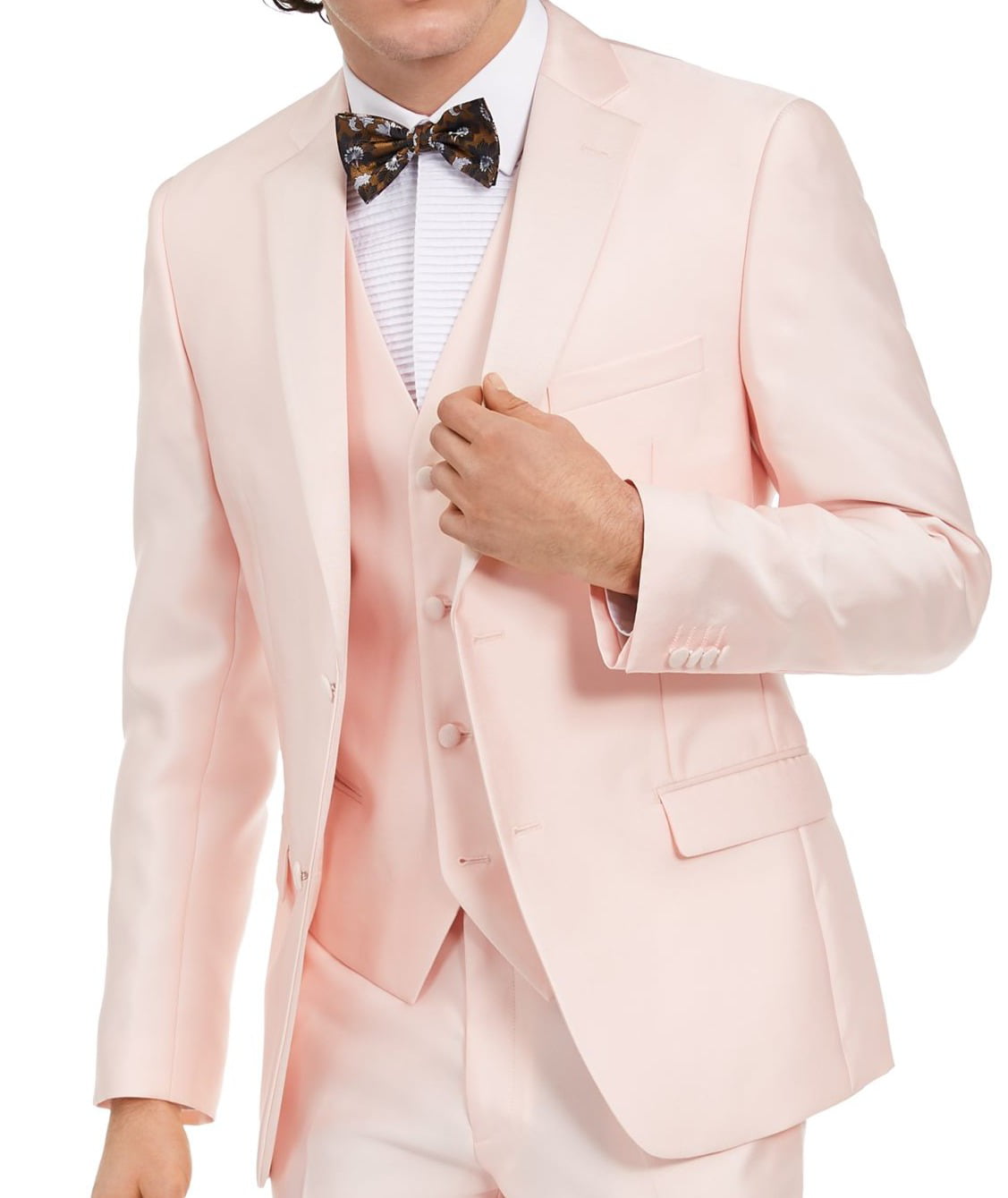 Alfani Mens Suit Jacket Blazer S Slim-Fit Stretch Pink 42 - Walmart.com