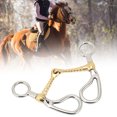 thumbnail image 4 of Morceaux de Cheval, Morceaux de Snaffle en Acier Inoxydable Solide pour Compétition Performance Entraînement sur Piste de Course pour Équitation en Extérieur, 4 of 8