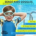thumbnail image 3 of 2 Pack Anti-Fog Anti-UV Wide View Swimming Goggles for Kids 3-14, 3 of 6
