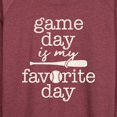 thumbnail image 3 of Instant Message - Game Day Favorite Day - Women's Lightweight French Terry Long Sleeve Shirt, 3 of 6