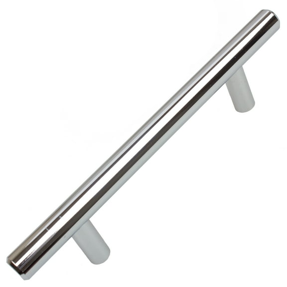 GlideRite 3-3/4 in. Center Modern Cabinet Bar Pull, Polished Chrome