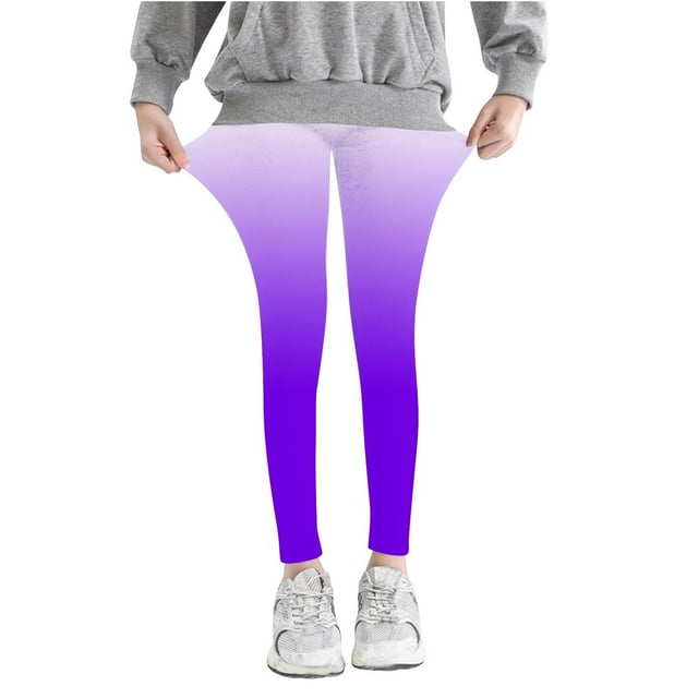 Odeerbi 3-8 Años Niñas Gradient Leggings Mallas Elásticas Pantalones de Verano Cintura Alta Panty Suave
