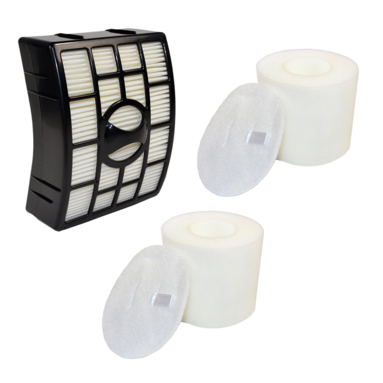 HQRP HEPA + Foam&Felt Filter Kit for Shark Rotator NV750 series NV750W NV751 NV752 NV750REF Powered Lift-Away Upright Vacuum Cleaners