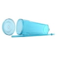 thumbnail image 5 of Mainstays 20oz Plastic Tumbler with Screw Top Lid and Straw, Blue, 5 of 9
