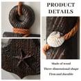 thumbnail image 5 of SINKOO 18" Nautical Wooden Anchor with Rope,Beach Style Retro Style Wall Art Decor Fishing Net Shell Fish Home Wall Decor Indoor Hanging Ornament Beach Theme Home Decoration(Drak Brown), 5 of 7