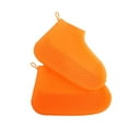 thumbnail image 1 of Fundas Para Botas De Lluvia Antideslizantes Con Suela Gruesa Resistente Al Desgaste, Ideales Para Exteriores Y Días De Lluvia, Color Naranja, 1 of 9