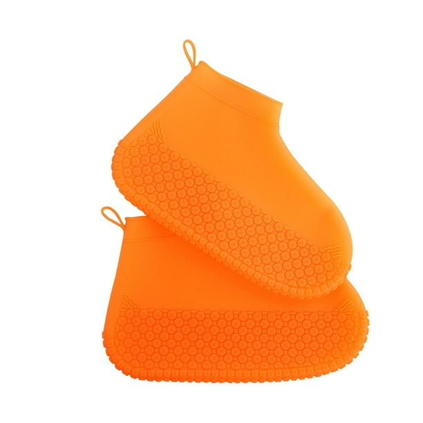 Funda para zapatos de lluvia para días lluviosos, antideslizante, con suela gruesa, para hombres y mujeres, para botas de lluvia, para exteriores, L, 11,4 pulgadas, con clips para zapatos