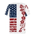 thumbnail image 6 of JTZGDY 4th of July Outfits for Women Plus Size Half Button V-Neck Henley Patriotic Tops Trendy Oversized Casual Short Sleeve Summer USA T-Shirt Multicolor#28 XXL, 6 of 10