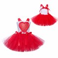 thumbnail image 4 of Odeerbi Kids Girls Summer Love Pattern Tulle Tutu Dress + Headband + Wand Set Stage Performance Outfits Baby Sleeveless Tank Dress Mesh Princess Dress Kids Girls Clothes, 4 of 7