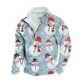 thumbnail image 2 of Jjayotai Clearance Men's Christmas Sweatshirt 2024, Trendy Santa Print Sweatshirts, Long Sleeve 1/4 Zip Pullover Tops Multicolor-8 XXL, 2 of 3