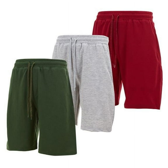 Daresay  Mens Sweat Shorts-Athletic Workout Shorts, Assorted Color - Large - Pack of 3