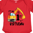 thumbnail image 4 of Inktastic Construction Truck It's My 1st Birthday Boys or Girls Long Sleeve Baby Bodysuit, 4 of 5