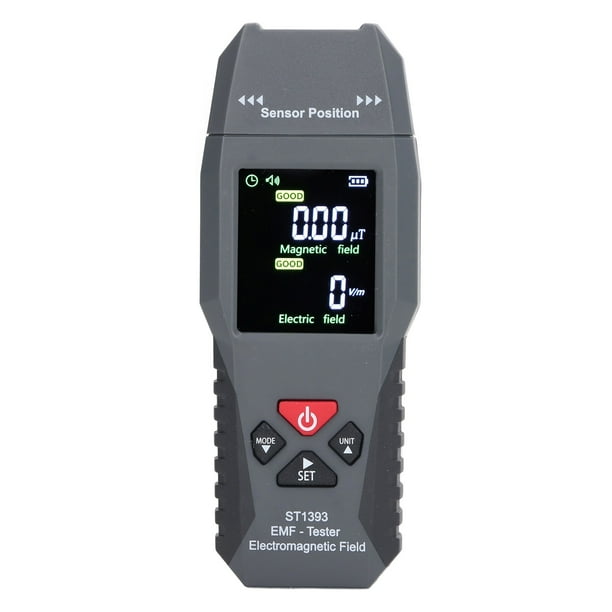 Medidor EMF portátil, detector de radiación de campo electromagnético, digital, LCD, portátil, para inspección de campos electromagnéticos en el hogar y en exteriores.
