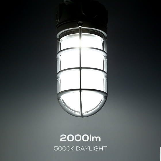 20w Led Vapor Proof Light 70w Mh Hps Equiv Jelly Jar Industrial 20w Led Vapor Proof Light 70w Mh Hps Equiv Jelly Jar Industrial Graded Vandal Utility Lamp Weather Tight Surface Mount Fixture Etl Listed
