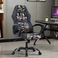 thumbnail image 2 of YRLLENSDAN Gaming Chair Comfy Computer Chair with Vibration Massage Heavy Duty Gaming Chair Adjustable PU Leather Office Desk Chair Cheap Rolling Gaming Chair Gamer Chair for Adults, Camo, 2 of 8