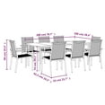 thumbnail image 4 of vidaXL 9 Piece Garden Dining Set Black Textilene and Steel, 4 of 5