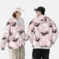 thumbnail image 4 of Balery Swan And Flowers2 Sudadera ligera de manga larga con capucha y protección solar UPF 50+ para hombre y mujer, ideal para pesca y running-Large, 4 of 7